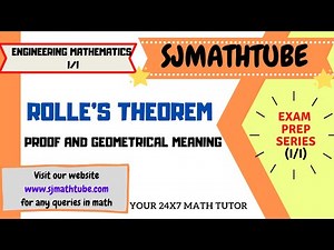 Rolle's Theorem Proof And Geometrical Meaning