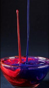 The Ultimate Color Fusion 🎨✨Satisfying Paint Pour: Blue vs. Red