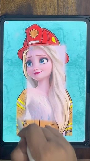 Princess Elsa transformation art