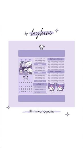 carrd inspo, #tutorial linked #kuromi #sanrio