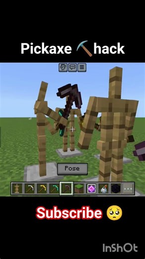 pickaxe build hack in minecraft #minecraft #gameplay #hack
