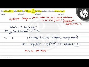 On adding \\( 0.04 \\mathrm{~g} \\) solid \\( \\mathrm{NaOH} \\) to a \\( ...