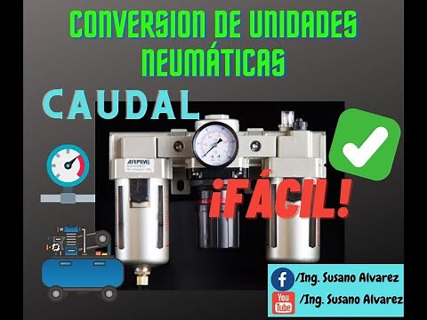 Conversión entre unidades del CAUDAL | L/s, m^3/s, L/min, m^3/min...| en la Neumática.