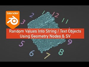 LIVENODING Random Values Into String In Geometry Nodes Using SV
