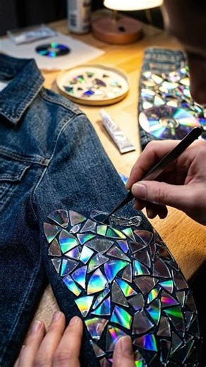 I Made Fancy Beautiful Dress Using old CD's for Me