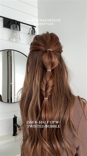 Half Up Twisted Bubble Braid Tutorial for Stylish Hair