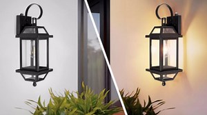 Dusk to Dawn Outdoor Porch Lights, Large Outside Modern Wall Light Fixtures 18" Black, 2-Pack Exterior Dawn Till Dusk Wall Sconces for Outside House Porch Patio ETL Listed