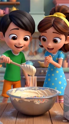 Kids Cake Baking Cartoon 🎂 | Fun Baking Time for Kids