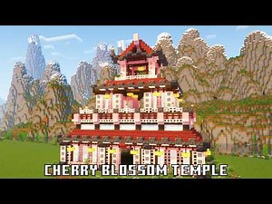 How to build Cherry Blossom Temple - Minecraft Tutorial