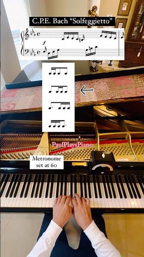 EASY Practice Technique / Tutorial 🎹 (4 Rhythms Variations) 🚀 Metronome C.P.E. Bach “Solfeggietto”