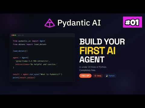 Build Your First AI Agents for FREE (PydanticAI)