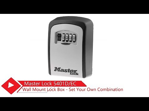 Master Lock 5401D / EC Wall Mount Lock Box Set Your Own or Reset Combination + Safeguard Keys