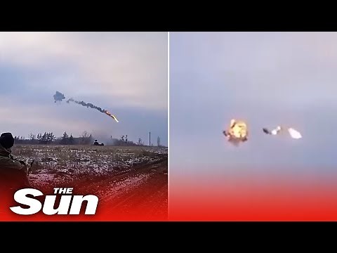 Ukrainian Air Force shoots Russian missile out the sky using Cheetah Anti-Aircraft system