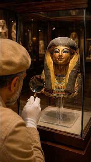 THE GOLDEN MASK WITH EYES THAT STILL SPEAK # # #egyptianmuseum #pyramidsofegypt #ancientegypt
