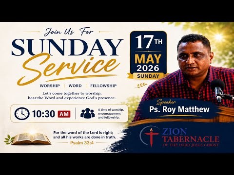 Sunday Special Service | Powerful Sermon by Ps. Roy Matthew | Live Worship