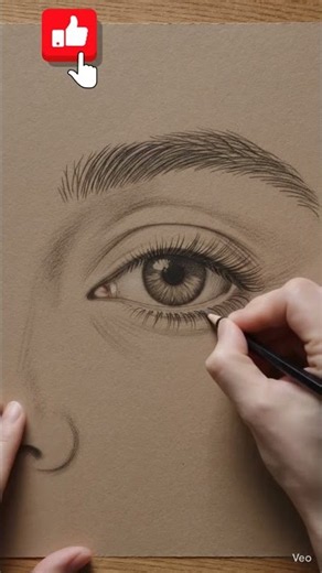 How to Draw Realistic Eye Side View on Black Paper 👁️ | White Pencil Sketch #shorts