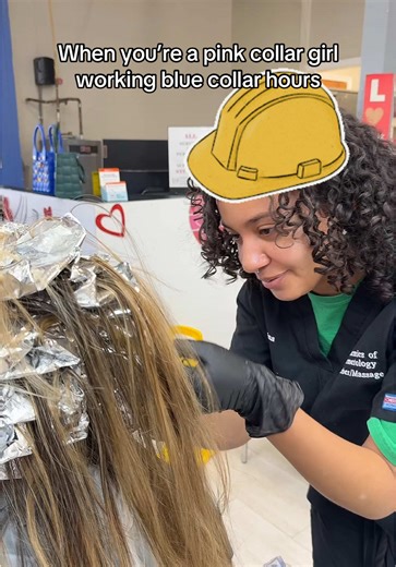 We might be stylists, but hey, it’s serious work! 👷🚧 #fortpierce #beautyschool #justforfun #funny #cosmetology