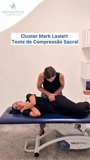 Teste de compressão sacral - Cluster de Mark Laslett #fisioterapia #sacroilíaca #vanessaknustfisio
