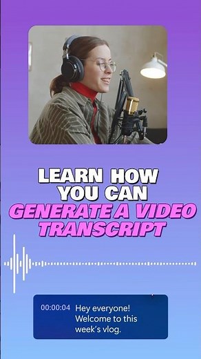 Generate a #video transcript in a few short minutes with Clipchamp! 👆🏼