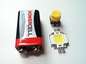 Amazing Life Hack - 9V LED Flashlight