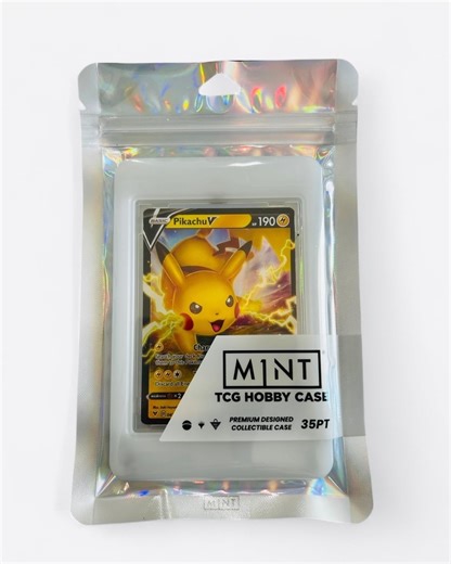 M1NT TCG Card Hobby Case 35pt – Magnetic Slide-Lock Card Holder (White) | Chase the Golden Tickets!