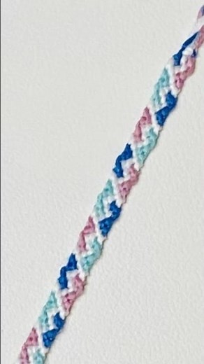 【🔰簡単】3色ジグザグラインミサンガの編み方⁑Friendship Bracelets Tutorial ‖ Zigzag Lightning #embroidery #ハンドメイド #ミサンガ