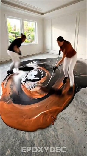 THIS FLOOR IS INSANE 😱 Black Hole Epoxy Floor