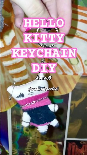 emo hello kitty keychain tutorial! lmk ur thoughts! #emo #sanrio #diy #create #art #hellokitty #alt
