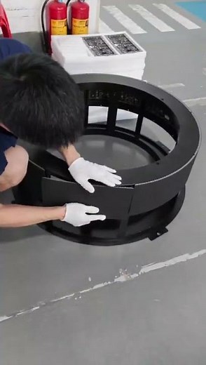 This Flexible LED Module Install Looks So Smooth⚡#leddisplay #flexibleleddisplay #ledscreen