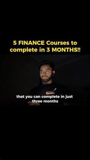 5 Finance Courses To Complete In 3 Months!!