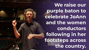 During West Side Story Symphonic Dances, Music Director Eric Jacobsen conducted with a #purplebaton to celebrate women conductors in classical music. We're joining Marin Alsop in celebrating great conductors who are women, like our very own JoAnn Falletta. 🎶💜 Acclaimed by The New York Times as “one of the finest conductors of her generation”, JoAnn served as the VSO's Music Director for 29 Years and shaped it into the outstanding orchestra you see today. Under Falletta’s direction, the VSO has