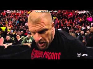 Trıple H attacks Roman Reigns 22, 2016