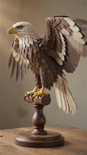 Realistic Paper Eagle Craft | Satisfying DIY ASMR