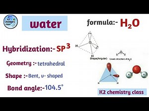 Bond angle, molecular geometry of water, by khushboo yadav.