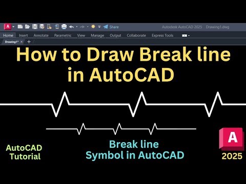 How to Draw Break Line in AutoCAD 2025 | autocad break line command
