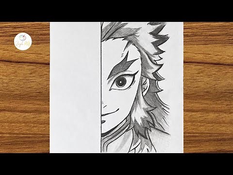 How to draw Kyojuro Rengoku || Rengoku drawing step by step step by step || Easy anime drawing
