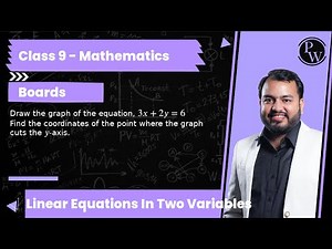 Draw the graph of the equation, 3 x+2 y=6\nFind the coordinates of the point where the graph cuts ...