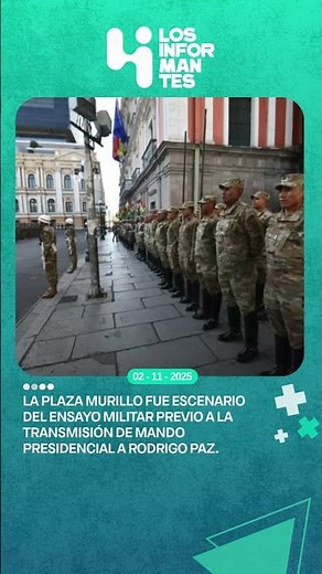 Ensayo militar en Plaza Murillo prepara la transmisión de mando presidencial