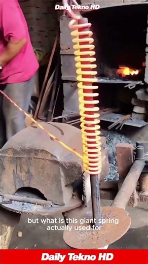 Forging a Giant Metal Spring 🔥 #Blacksmithing