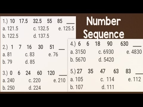 Number Sequence for CSE Numerical, NAPOLCOM, CET