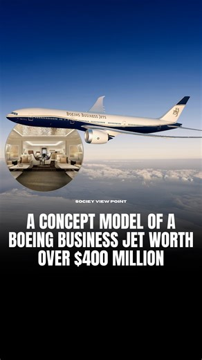 Society View Point | Boeing has unveiled the BBJ 777-9, a $400 million private jet based on the 777X. It features over 3,600 square feet of living space,... | Instagram