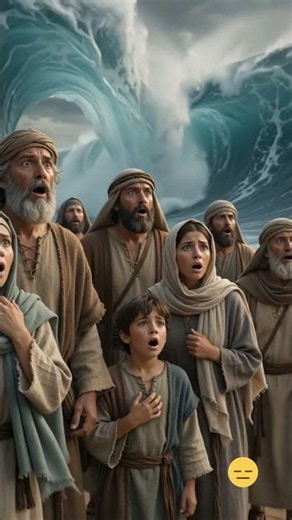 Moses Parted the Red Sea 🌊 | The Greatest Miracle in the Bible ✝️ #Shorts ⭐