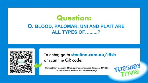 Who wants the chance to WIN this weeks $400 BCF - Boating, Camping, Fishing voucher thanks to Steeline?? Answer this weeks question by watching the video and hitting the link below! You have until 3pm Wednesday!!! Good luck! www.steeline.com.au/trivia | Ifish