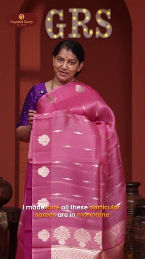 Kora Banarasi sarees with elegant monotone designs at budget-friendly prices ✨ #GayathriReddy