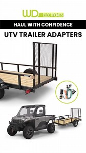 Trailer adapter for your side-by-side! This all new wiring harness will allow your trailer (with a 4-pin trailer connector plug) to have brake lights when being towed by your SxS. | WD Electronics | Facebook