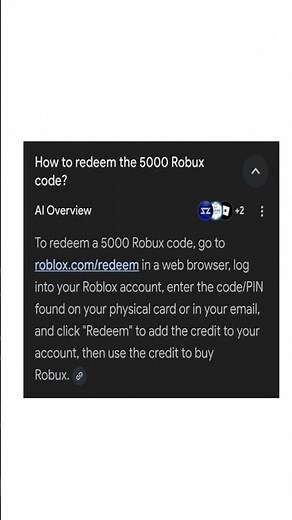 How to redeem the 5000 Robux code?