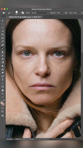 Natural retouching and film color grading in Photoshop #photoshop #photoediting