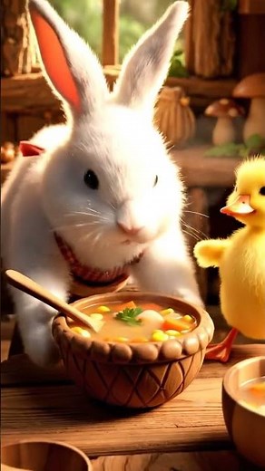🐰🍲 Rabbit Cooks Soup for Duck Funny Forest Friends Cartoon Cute Animal Story
