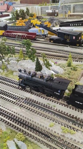 Trains Running Through the Trainz Layout