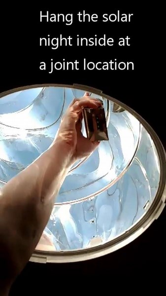 Velux Solar Tube solar powered night light installation.